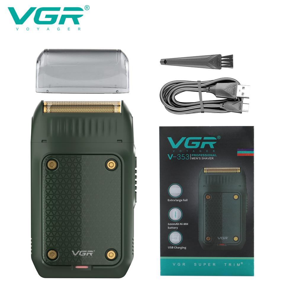 Електробритва VGR V-353 шейвер GREEN, висувний триммер