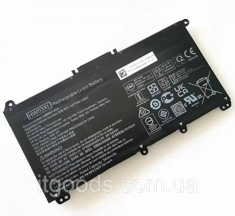 Акумуляторна батарея HW03XL HWO3XL для HP 255 G8 | 470 G8 | Pavilion 15-EG 15-EH 17-CN L96887-541 L97300-005