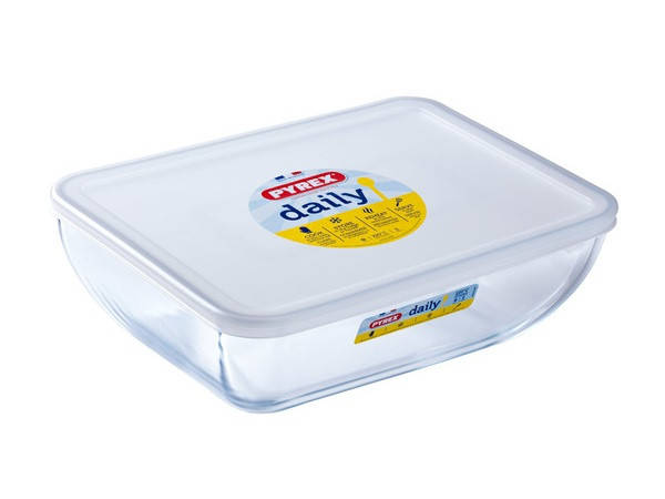 Форма термостекло прямоугольная 27х22см 3,5л с крышкой DAILY PYREX (ID ...