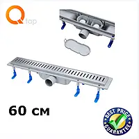 Трап для душу сухий лінійний трап із сухим закривом 60 см Душовий трап Трап у душкабіну Трап для душової кабінки