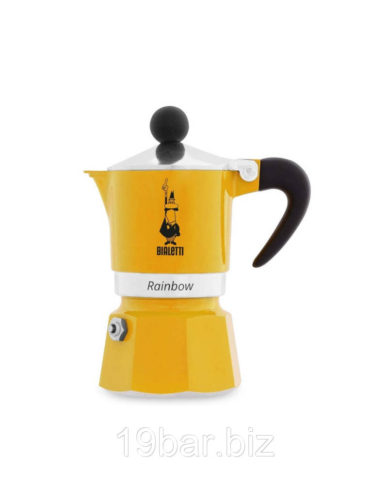 Кавоварка гейзерна Bialetti Rainbow Yellow (1ч) 990004981/NP, фото 1