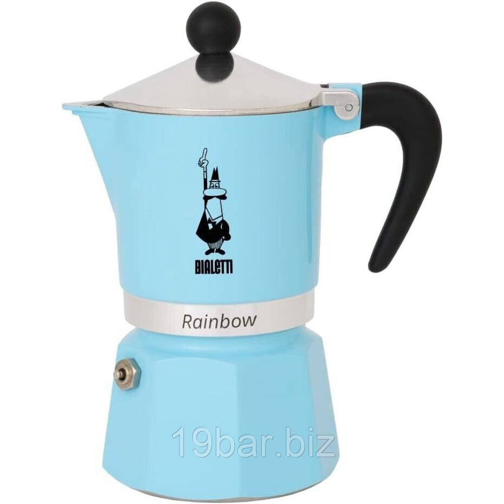 Кавоварка гейзерна Bialetti Rainbow Blue (1ч) 990005041/NP, фото 1