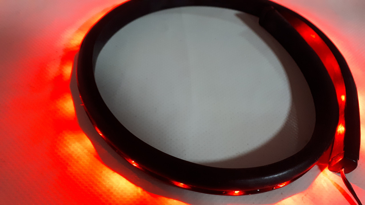 Підсвічування гнучке 2062R 36LEDх90см червон/гумів.основа, фото 1