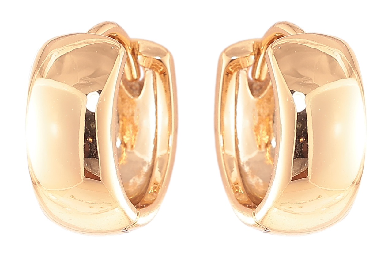 Сережки Xuping Позолота 18K колечка «Класика, шир. 5мм" ø 12мм