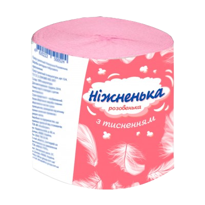 Туалетний папір рожевий з тисненням, Ніжненька, Арт.56338