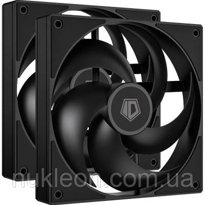 Популярний! Кулер до корпусу ID-Cooling Вентилятор ID-Cooling AS-140-K Duet Black (AS-140-K DUET) - Краща якість тільки на, фото 1