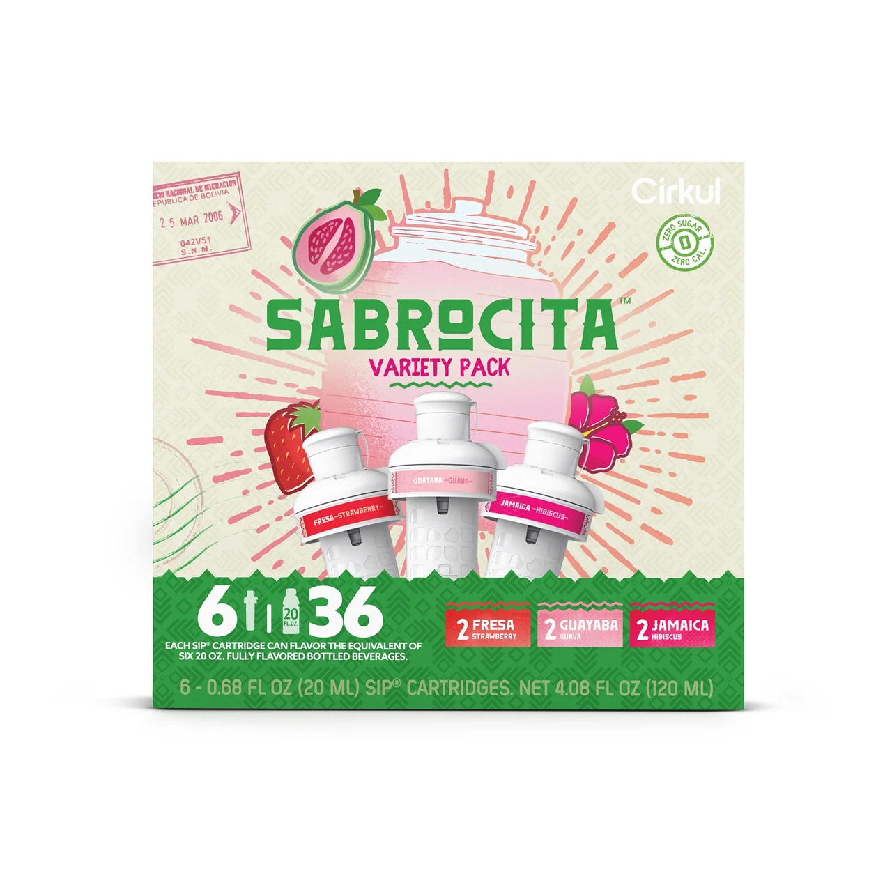 Набір картриджів для напоїв Cirkul Sabrocita Variety Drink Mix Cartridges 6шт, фото 1
