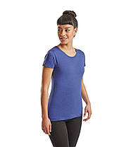 Синя Меланжева жіноча футболка легка Ladies Iconic T Fruit of the loom, фото 4