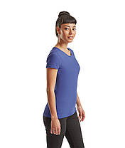 Синя Меланжева жіноча футболка легка Ladies Iconic T Fruit of the loom, фото 5