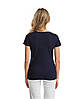Глибоко Темно-Синя жіноча футболка однотонна з V-подібним вирізом Lady-fit v-neck Fruit of the loom, фото 6