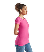 Малинова жіноча футболка легка Ladies Iconic T Fruit of the loom, фото 5