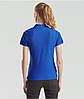 Яскраво-Синя футболка жіноча поло преміум якість Premium polo lady-fit Fruit of the loom, фото 6