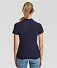 Глибоко Темно-Синя футболка жіноча поло преміум якість Premium polo lady-fit Fruit of the loom, фото 6