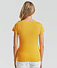 Сонячно Жовта жіноча футболка легка Ladies Iconic T Fruit of the loom, фото 6