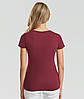 Бордова жіноча футболка легка Ladies Iconic T Fruit of the loom, фото 6