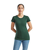 Глибоко Темно-Зелена жіноча футболка легка Ladies Iconic T Fruit of the loom, фото 4