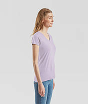 Ніжна лавандова футболка жіноча з V-подібним вирізом Ladies Iconic 150 V Neck T-Shirt Fruit of the loom, фото 5