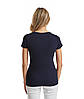 Глибоко Темно-Синя футболка жіноча з V-подібним вирізом Ladies Iconic 150 V Neck T-Shirt Fruit of the loom, фото 6
