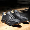 Чоловічі шкіряні кросівки (натуральна шкіра) чорні демісезонні для чоловіків на весну осінь, розміри 40-45, фото 2