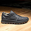 Чоловічі шкіряні кросівки (натуральна шкіра) чорні демісезонні для чоловіків на весну осінь, розміри 40-45, фото 5