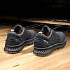 Чоловічі шкіряні кросівки (натуральна шкіра) чорні демісезонні для чоловіків на весну осінь, розміри 40-45, фото 7