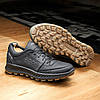 Чоловічі шкіряні кросівки (натуральна шкіра) чорні демісезонні для чоловіків на весну осінь, розміри 40-45, фото 6