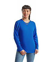 Яскраво-Синій жіночий світшот легкий Lightweight raglan sweat lady-fit Fruit of the loom, фото 5