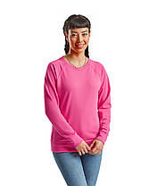 Малиновий жіночий світшот легкий Lightweight raglan sweat lady-fit Fruit of the loom, фото 6