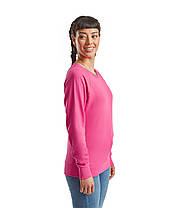Малиновий жіночий світшот легкий Lightweight raglan sweat lady-fit Fruit of the loom, фото 5