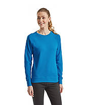 Ультрамарин жіночий світшот легкий Lightweight raglan sweat lady-fit Fruit of the loom, фото 5