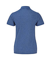 Синє Меланжеве поло жіноче лакост 65/35 Polo lady-fit Fruit of the loom, фото 3