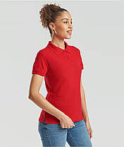 Червоне поло жіноче лакост 65/35 Polo lady-fit Fruit of the loom, фото 5