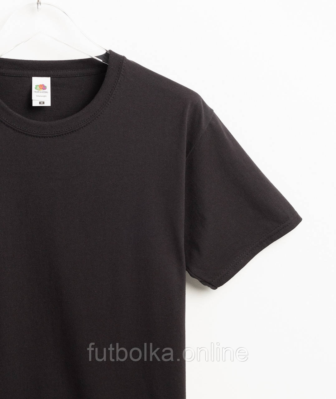 Чорна футболка жіноча базова Valueweight lady-fit Fruit of the loom