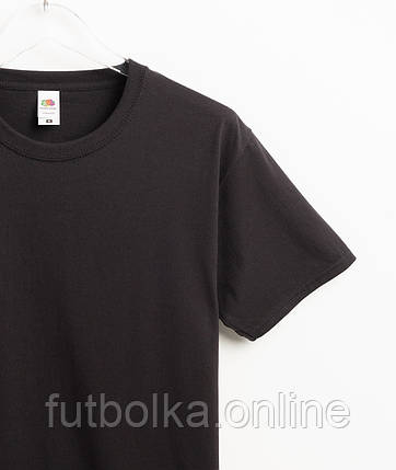 Чорна футболка жіноча базова Valueweight lady-fit Fruit of the loom, фото 1