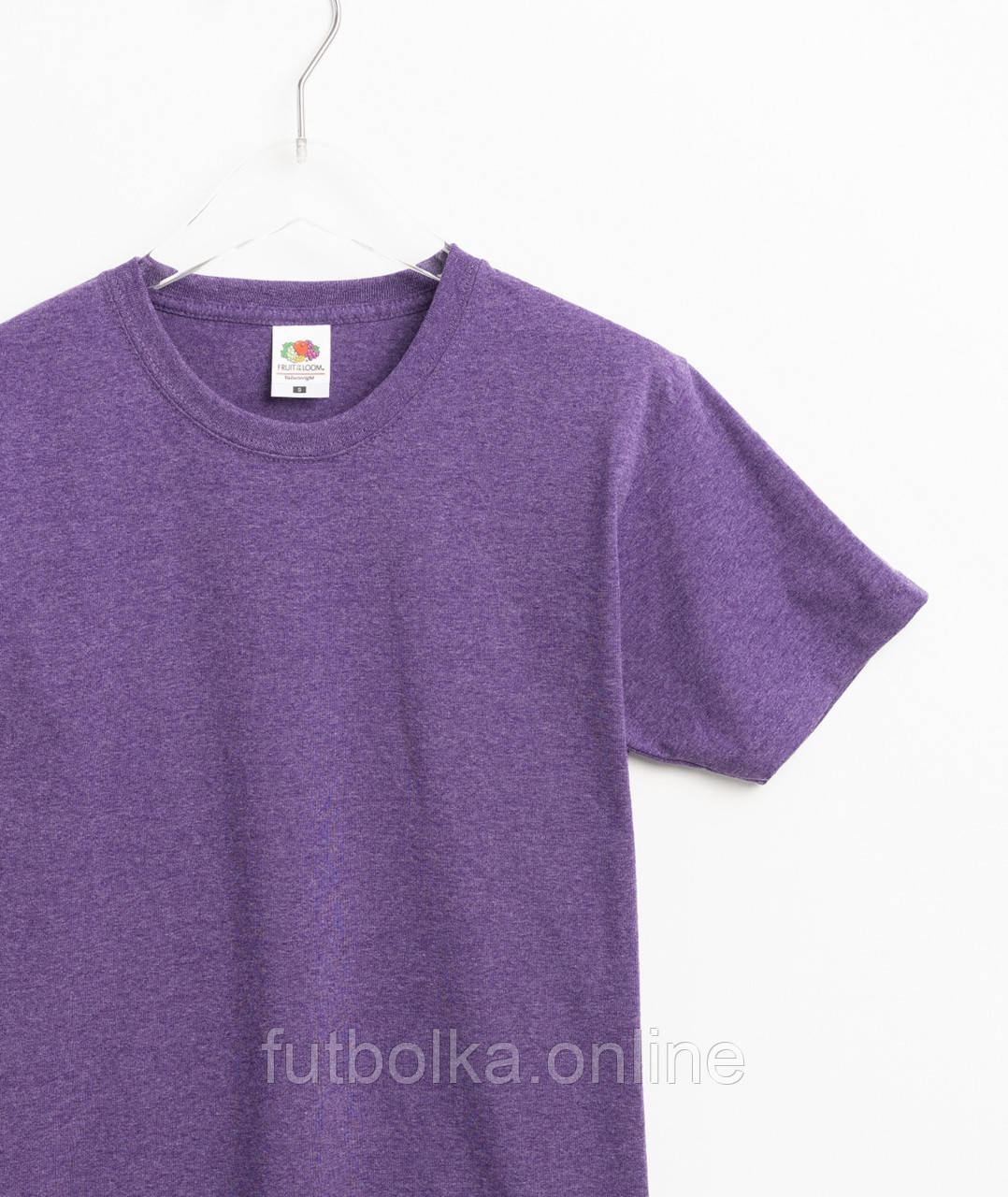 Фіолетова Меланжева футболка жіноча базова Valueweight lady-fit Fruit of the loom