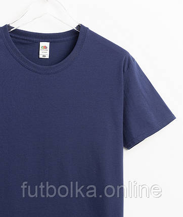 Темно-Синя футболка жіноча базова Valueweight lady-fit Fruit of the loom, фото 1