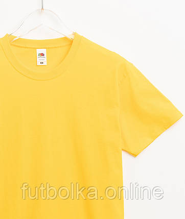 Сонячно Жовта футболка жіноча базова Valueweight lady-fit Fruit of the loom, фото 1