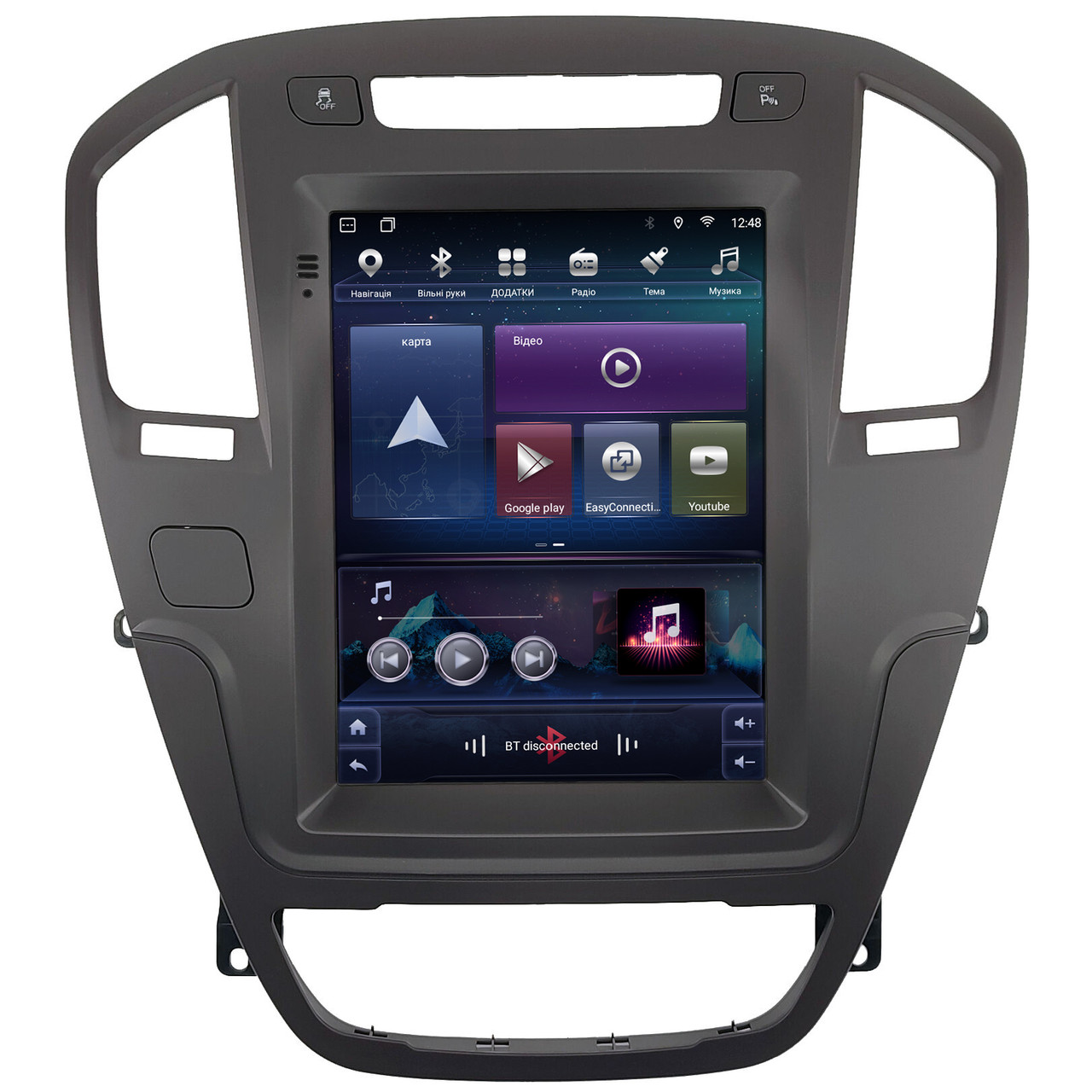 Штатна магнітола для Buick Regal 2008-2013 (black) Tesla Style на Android