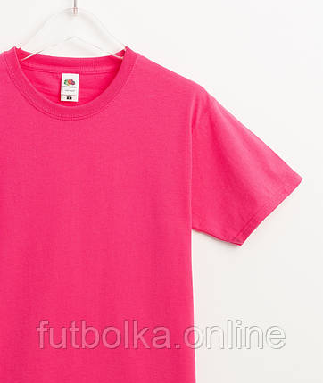 Малинова футболка жіноча базова Valueweight lady-fit Fruit of the loom, фото 1