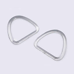 Ручки для сумок напівкруглі пластик 11 см прозорі, пара, ручка для сумки макраме, ручка півкільце