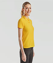 Сонячно Жовте поло жіноче лакост 65/35 Polo lady-fit Fruit of the loom, фото 5