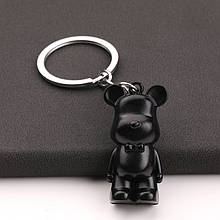 Брелок автомобільний для ключів Медведик чорний