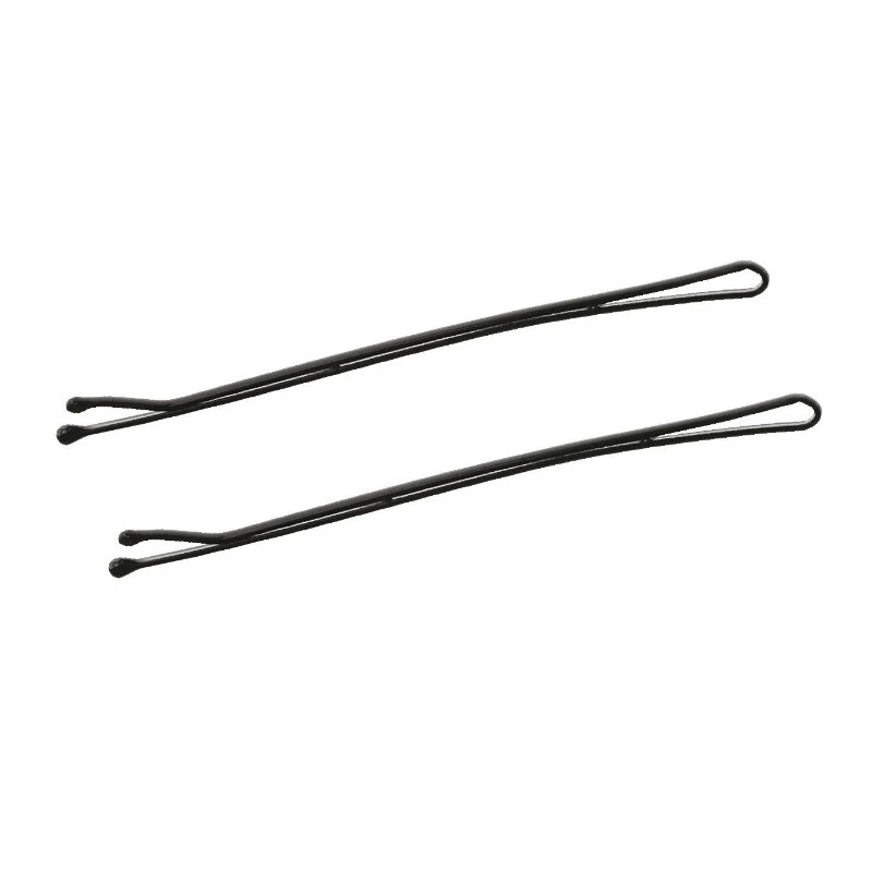 Невидимки для волосся рівні Tico Professional - Чорні  (довжина 40 мм, вага 200 грам) (300588)