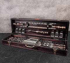 Набір шампурів "Скаді в дерев'яному кейсі подарунок чоловікові, чоловікові, другу, шефу