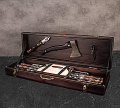 Набір шампурів Дагр в дерев'яному кейсі подарунок чоловікові, чоловікові, другу, шефу