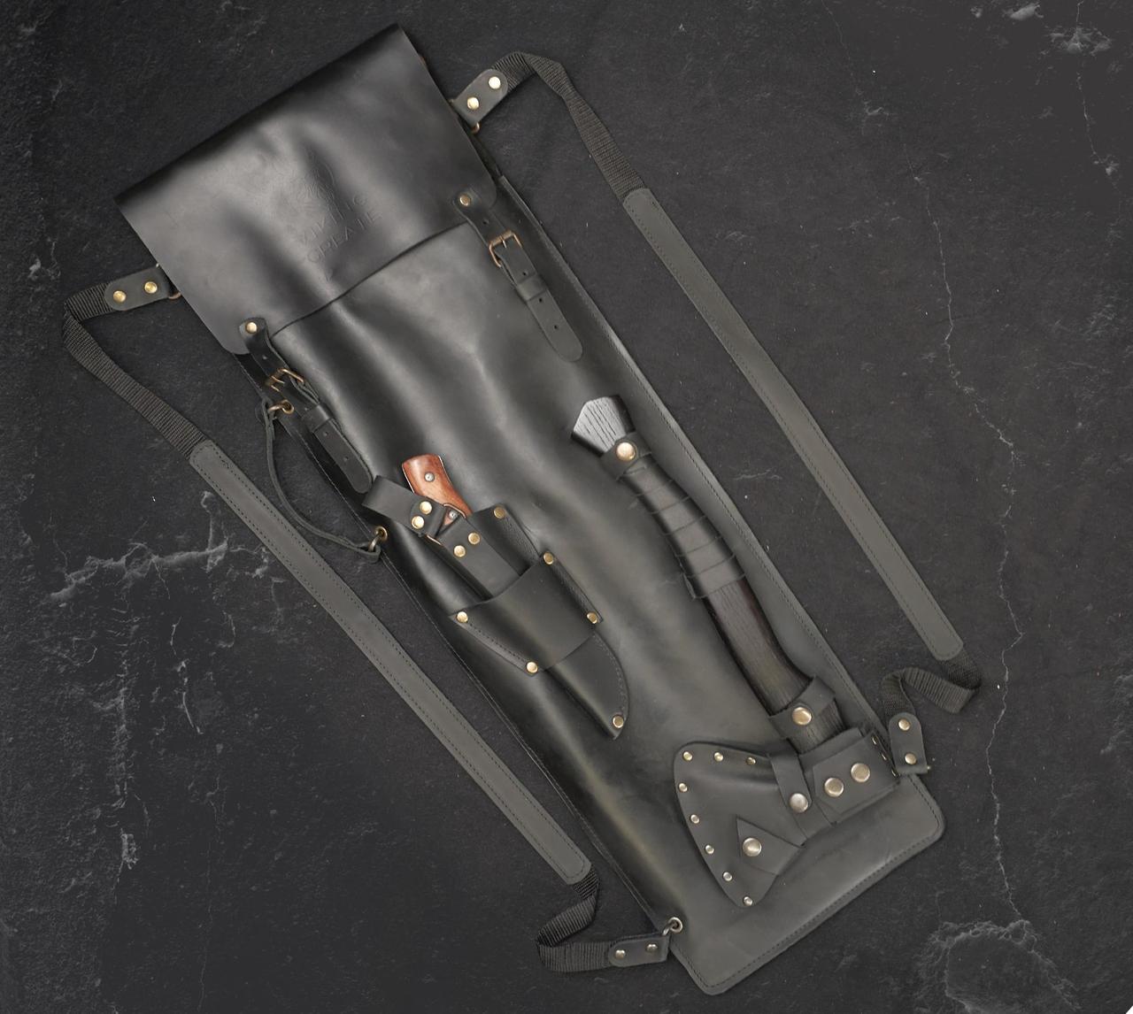 Набір шампурів Вожак в шкіряному кейсі подарунок чоловікові, чоловікові, другу, шефу