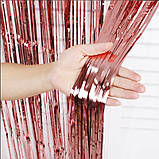 Дощик для фотозони на стіну 2 м на 1 м рожеве золото, фото 3