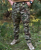 Тактические штаны мультикам мужские военные брюки всу камуфляж multicam rip stop