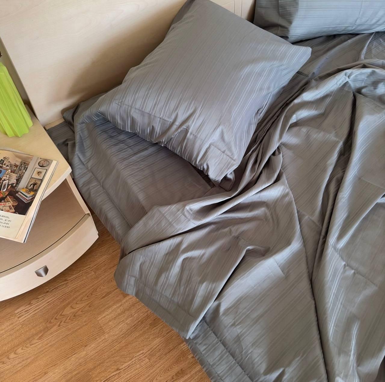 Комплект постільної білизни Мульти смужка Двоспальний розмір