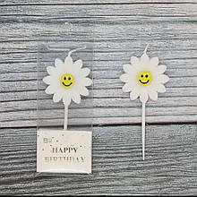 Свічка на торт "Ромашка" 7 см (1 шт.)